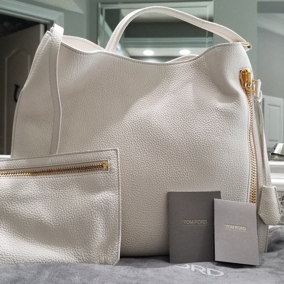 Tom Ford Handbags - TOM FORD Winter White Hobo Handbag